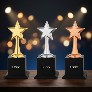 Attractive Star Trophy with Luxury Appearance Portable Die Casting Metal Engraving for Welcome Gifts - Product Image 1