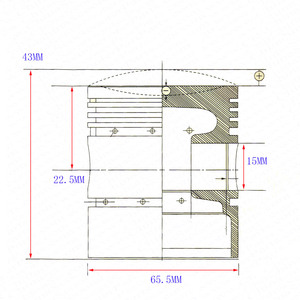 ชุดแหวนลูกสูบ65.5มม. 66.0มม. 15มม.,ชุดแหวนลูกสูบสำหรับ<span class=keywords><strong>CB250</strong></span> CB200 200CC 250CC 165FMM ZongShen <span class=keywords><strong>Loncin</strong></span>เดิร์ทพิทไบค์ชิ้นส่วนมอเตอร์ไซค์ - Product Image 5