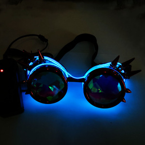 Lunettes Steampunk <span class=keywords><strong>2022</strong></span>, kaléidoscope, festival rave, holographiques, rétro, fête, cosplay, lunettes de soleil - Product Image 3