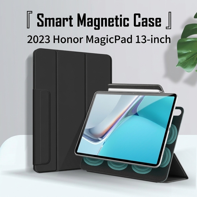 JOYPORODO P048 Tablet Case for Honor MagicPad 13 Inch Magnetic Smart Tri Fold Stand Pencil Holder Auto Sleep Wake