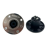 Connecteur femelle audio XLR grand format 10A à quatre broches, pour câble d'amplificateur et haut-parleur, boîtier ABS, cuivre, 4p, 60V, IP65