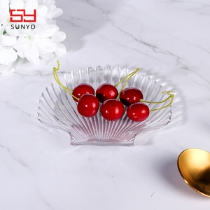 Assiettes en <span class=keywords><strong>verre</strong></span> coquille transparente plat à bijoux coquillage assiette à dîner plateau assiettes en <span class=keywords><strong>verre</strong></span> plats <span class=keywords><strong>de</strong></span> service en gros pour la <span class=keywords><strong>cuisine</strong></span> à domicile - Product Image 1