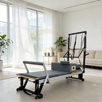 Reformer Pilates Demi-Tourneuse Personnalisable en Couleur, Construction en Alliage d'Aluminium pour Studios Domestiques et Commerciaux