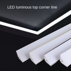 สำหรับห้องนั่งเล่นมุมด้านในมุมด้านบนโคมไฟล้างผนังเพดานแบบรางไฟ LED อะลูมิเนียมโปรไฟล์ - Product Image 5