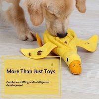Jouet pour chien Snuffle en forme de canard, distributeur de friandises, puzzle d'entraînement IQ avec cachettes pour alimentation lente et soulagement de l'ennui