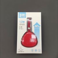Câble de données pour téléphone portable, extensible, un vers trois, cordon de charge télescopique trois-en-un, personnalisable avec logo créatif