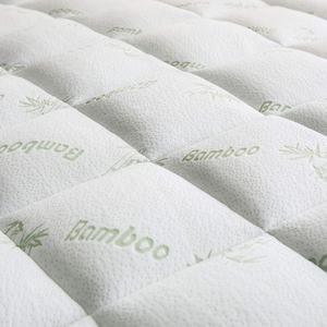 <span class=keywords><strong>Protector</strong></span> de cama impermeable de fibra de bambú, Jacquard, transpirable, cómodo, con bolsillo profundo, cubierta superior de colchón - Product Image 3