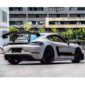 Modification de voiture 718 2016-2023, mise à niveau du pare-chocs arrière, lèvre arrière en fibre de carbone GT4RS pour Cayman Boxster - Product Image 6