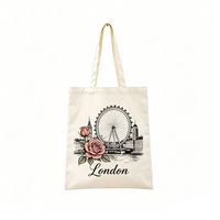 Sac en toile de coton avec logo personnalisé, design britannique Big Ben Booth, mini sac fourre-tout en toile