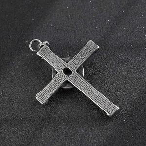 Collar con Colgante de Cruz Cristiana de Acero Inoxidable, Estilo Retro, con Piedra Turquesa Natural, para Hombre, en Oferta - Product Image 4