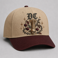 Casquette de baseball personnalisée style Old English, 5 panneaux, visière incurvée, style Dad Hat, streetwear urbain West Coast, vente en gros, faible MOQ
