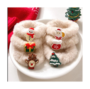 Christmas Plush Scrunchie <b>Elastic</b> Band <b>Cord</b> Hair Santa Accessories - Product Image 1