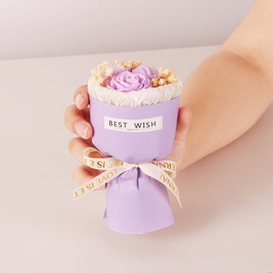 Fleur éternelle Mini bouquet de <span class=keywords><strong>fleurs</strong></span> séchées en gros Chine <span class=keywords><strong>Fleurs</strong></span> de savon Envoyer à la petite amie Rencontre rendez-vous Savon de poche Rose - Product Image 4