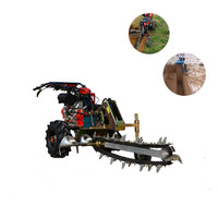 Ketting Trencher Mini Kabel Ketting Trencher Machine Kleine Boerderij Trencher Machine