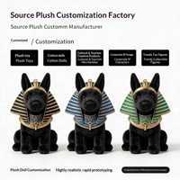 Jouets en peluche et pendentifs personnalisés Anubis égyptien avec rembourrage en coton PP, service OEM pour vos créations