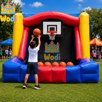 Hacha Inflable 3D de PVC de Grado Comercial WODI de 0.55mm, 4 Juegos de Lanzamiento para Niños y Adultos, Grado de Alquiler Resistente WODI