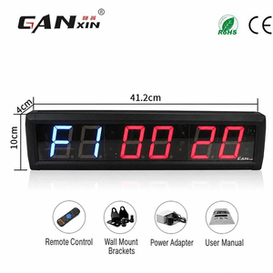 Horloge de chronométrage LED pour salle de sport, horloge murale numérique pour entraînement en intervalles <span class=keywords><strong>CrossFit</strong></span> avec télécommande pour la salle de sport à domicile, le garage et l'entraînement - Product Image 2