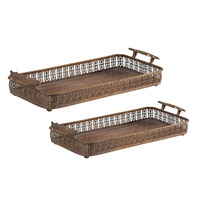 Cesto Decorativo de Ferro Dourado Estilo Retrô Americano, Design de Luxo Leve, Artesanal e Criativo para Mesa, para Pousadas e Hotéis, Atacado