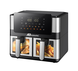 Anbolife Offre Spéciale Four <span class=keywords><strong>Friteuse</strong></span> à <span class=keywords><strong>Air</strong></span> <span class=keywords><strong>Chaud</strong></span> 8L, <span class=keywords><strong>Double</strong></span> Panier, <span class=keywords><strong>Double</strong></span> Zone, Électrique Numérique, 2-en-1 avec Grand Panier et Séparateur - Product Image 2