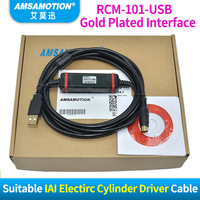 AMSAMOTION RCM-101-USB Cable de Programación USB con Conductor de Cobre para Cilindros Eléctricos IAI, Depuración Industrial ACON/PCON/SCON