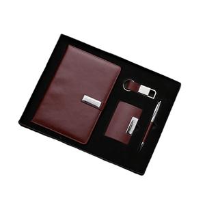 Ensemble de porte-clés, stylo, agenda et portefeuille en cuir PU personnalisé avec logo 2025, style professionnel, cadeau de remise de diplôme, promotion d'entreprise, cadeau pour la fête des pères - Product Image 3