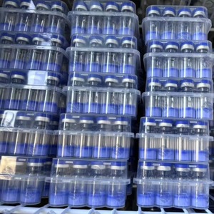 Poudre bleue lyophilisée 99% pureté, peptide de cuivre, matières premières cosmétiques, flacon en verre 2-en-1 jetable, entrepôt américain - Product Image 1