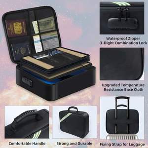 กระเป๋าเก็บเอกสารกันไฟ OEM กันน้ำ พร้อมซิปกันน้ำ สำหรับเอกสารสำคัญ - Product Image 3