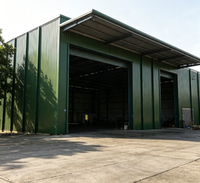 Entrepôt préfabriqué durable en structure légère d'acier, atelier, stockage commercial, découpe et pliage sur mesure, construction industrielle