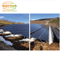 Systèmes de montage au sol pour centrales solaires SunX-Tech OEM, supports de fondation solaires, vis d'ancrage au sol pour projets à grande échelle