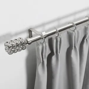 Double Extendable Fancy Adjustable Living Room Bedroom Window Shower Curtain Rod Holder