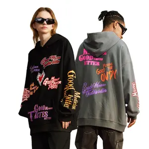 2024 All-over Tops Print 390g Heavy Love Three-Dimensional High Street Fashion Men's Casual Jacket Men's Hoodie