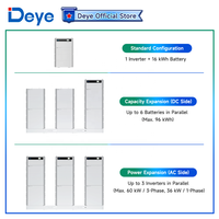 Système de stockage de batteries solaires empilables tout-en-un Deye 96 kWh LiFePO4 avec onduleur hybride triphasé pour les maisons européennes
