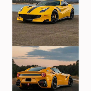 Kit carrosserie en fibre de carbone amélioré pour <span class=keywords><strong>Ferrari</strong></span> F12 (2013-2017) – Pare-chocs avant, jupes latérales, capot, ailes – Accessoires de modification automobile - Product Image 3