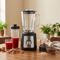 Meilleur Prix Robot Culinaire Professionnel 3-en-1 Mixeur Blender avec Bol en Verre 1500ml Puissance 700W 6 Lames Chauffantes Sans BPA Pour Maison et Hôtel