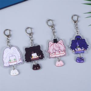 Llavero de acrílico con diseño de personaje de anime estilo Q, colgante decorativo para mochila de estudiante, bonito adorno de dibujos animados - Product Image 1