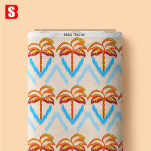 Bessi 100% Organic Liberty Cotton Fabric Summer Palm Tree Designs imprimés pour les robes des femmes et les chemises des garçons - Product Image 2