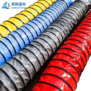 Rouleau de bâche en PVC 14 pouces, imperméable, tissé en tricot, <span class=keywords><strong>lourd</strong></span>, pour tentes de plein air, auvent, blanc et bleu - Product Image 1