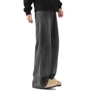 <span class=keywords><strong>Pantaloni</strong></span> da <span class=keywords><strong>Uomo</strong></span> Personalizzati Stile Y2k, Gamba Larga, Lavaggio Acido, Vita Elastica <span class=keywords><strong>con</strong></span> Coulisse, <span class=keywords><strong>Pantaloni</strong></span> Sportivi <span class=keywords><strong>con</strong></span> <span class=keywords><strong>Tasche</strong></span> - Product Image 3