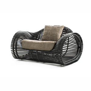 Ensemble de salon de jardin moderne en aluminium et rotin, style nouveau, qualité supérieure - Product Image 1