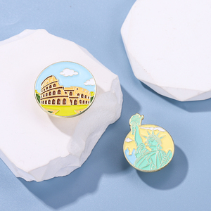 Ghim Kim Loại Landmark Ghim Cài Áo Tráng Men Mềm Màu Vàng Paris Tháp <span class=keywords><strong>Eiffel</strong></span> Big Ben London Tùy Chỉnh Ghim Cài Mũ - Product Image 5