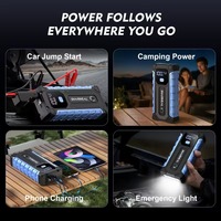 Démarreur de batterie de voiture portable SHARMEAL Factory 6400mAh 2000A, batterie au lithium, booster de batterie, power bank 12V pour voiture