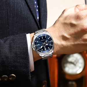 Montres de luxe originales pour hommes, lumineuses, étanches, avec date, montre de bureau pour hommes, acier inoxydable, quartz, montre-bracelet pour homme - Product Image 4