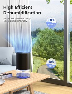 Mini déshumidificateur électrique portable pour la maison et la voiture, réservoir d'eau de 700 ml, technologie de condensation semi-conductrice, rechargeable, écran LED - Product Image 5