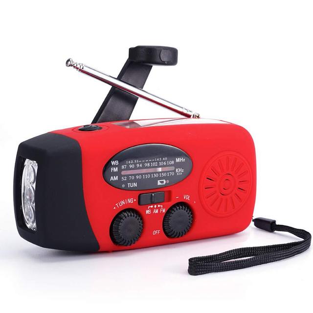 XSY-088L 2000mah Portable Rechargeable Emergency Solar Hand Crank Radio With Phone Charger and Led Torch Fm Emergency Radio