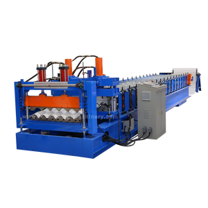 큰 Bambo 인기 단계 대상 포진 금속 유약 강판 롤 양식 타일 만드는 지붕 기계 - Product Image 1