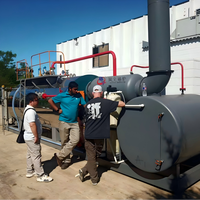 Chaudière à vapeur industrielle horizontale à tubes de fumée à refoulement humide, entièrement automatique, à gaz et à mazout, haute performance, YINYU, garantie 2 ans