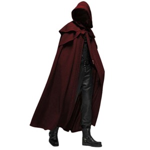 Nuovo Mantello Lungo Gotico <span class=keywords><strong>da</strong></span> <span class=keywords><strong>Uomo</strong></span> per Feste di Halloween, Stile Medievale, 4 Colori, Vendita Diretta dalla Fabbrica - Product Image 4