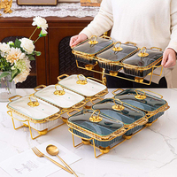 Plats Chafing Dish en Céramique de Haute Qualité pour Grossistes, Réchauds à Aliments à Pot Chaud en Porcelaine, Lots de 3