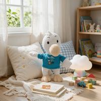 Peluche personnalisée en forme de canard de dessin animé, avec logo imprimé sur t-shirt, broderie personnalisée, fabricant de peluches sur mesure, vente en gros d'animaux en peluche doux pour enfants