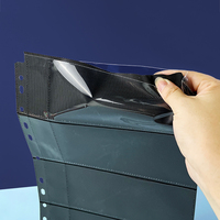 Archivalpro - Carpeta de Archivo Transparente de PP Tamaño A4, Negra, con 2/3/4 Bolsillos, Impresión UV de Alta Calidad, Portafotos, Recambio para Álbum de Fotos